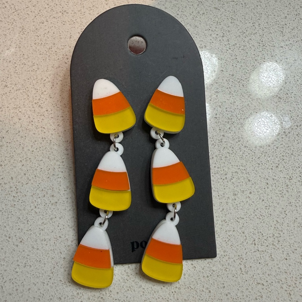 Candy Corn Dangle Earrings